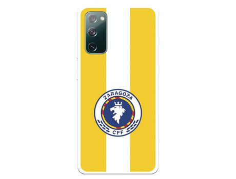 Funda para Samsung Galaxy S20 FE del Zaragoza CF Femenino Escudo Fondo Amarillo - Licencia Oficial Zaragoza CF Femenino