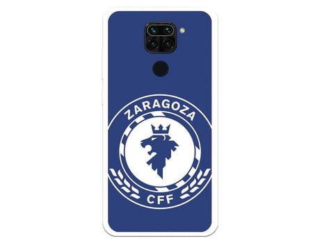 Funda para Xiaomi Redmi Note 9 del Zaragoza CF Femenino Escudo Grande Fondo Azul - Licencia Oficial Zaragoza CF Femenino