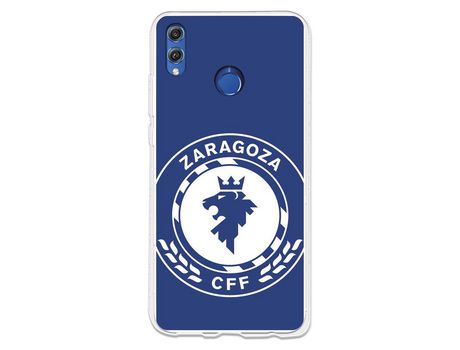 Funda para Huawei Honor 8X del Zaragoza CF Femenino Escudo Grande Fondo Azul - Licencia Oficial Zaragoza CF Femenino