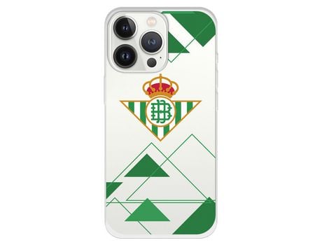 Funda para iPhone 13 Pro del Betis Escudo Fondo transparente - Licencia Oficial Real Betis Balompié