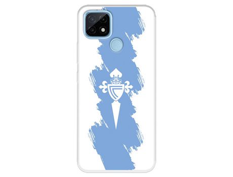 Funda para Realme C21 del Celta Escudo Trazo Azul - Licencia Oficial RC Celta