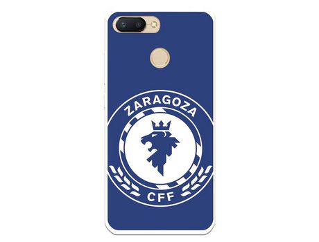 Funda para Xiaomi Redmi 6 del Zaragoza CF Femenino Escudo Grande Fondo Azul - Licencia Oficial Zaragoza CF Femenino