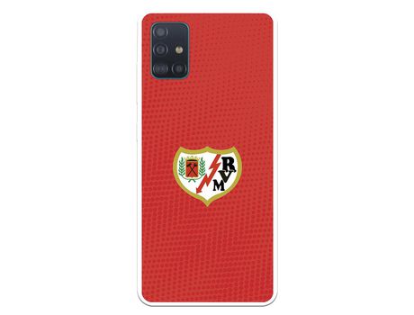 Funda para Samsung Galaxy A51 del Rayo Vallecano Escudo Fondo Rojo - Licencia Oficial Rayo Vallecano