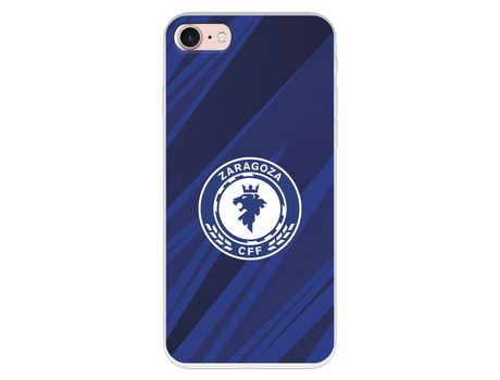 Funda para iPhone 7 del Zaragoza CF Femenino Escudo Fondo Azul-Negro - Licencia Oficial Zaragoza CF Femenino