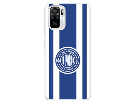 Funda para Xiaomi Redmi Note 10 del Futebol Club Oporto Escudo Escudo y Rayas - Licencia Oficial Futebol Club Oporto
