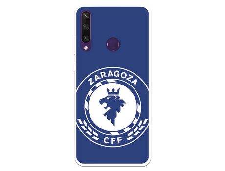 Funda para Huawei Y6p del Zaragoza CF Femenino Escudo Grande Fondo Azul - Licencia Oficial Zaragoza CF Femenino