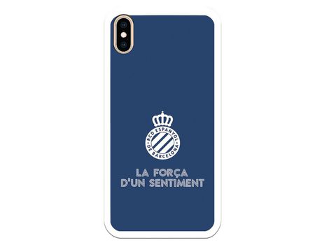 Funda para iPhone XS Max del RCD Espanyol Escudo Fondo Azul Escudo Fondo Azul - Licencia Oficial RCD Espanyol