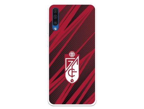 Funda para Samsung Galaxy A30s Oficial del Granada CF Escudo -Rojas y Negras - Licencia Oficial del Granada CF