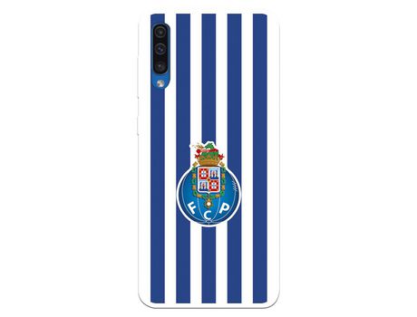 Funda para Samsung Galaxy A50 del Futebol Club Oporto Escudo Rayas - Licencia Oficial Futebol Club Oporto