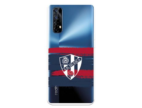 Funda para Realme 7 del Huesca Rayas Transparente - Licencia Oficial SD Huesca