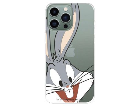 Funda para iPhone 14 Pro Max Oficial de Warner Bros Bugs Bunny Silueta Transparente - Looney Tunes