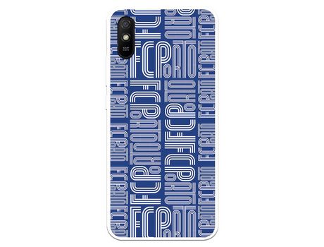 Funda para Xiaomi Redmi 9A del Futebol Club Oporto Nombre Fondo Azul - Licencia Oficial Futebol Club Oporto