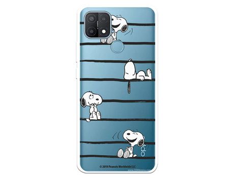 Funda para Oppo A15 Oficial de Peanuts Snoopy rayas - Snoopy