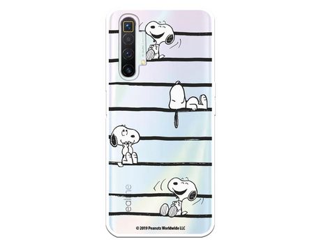Funda para Realme X2 Oficial de Peanuts Snoopy rayas - Snoopy