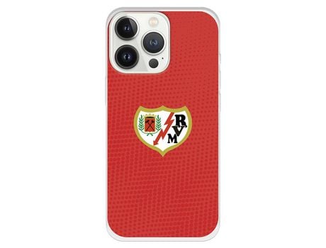 Funda para iPhone 13 Pro del Rayo Vallecano Escudo Fondo Rojo - Licencia Oficial Rayo Vallecano