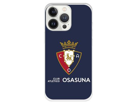 Funda para iPhone 13 Pro del Osasuna Escudo Fondo Azul - Licencia Oficial CA Osasuna