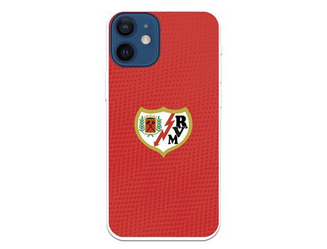 Funda para iPhone 12 Mini del Rayo Vallecano Escudo Fondo Rojo - Licencia Oficial Rayo Vallecano