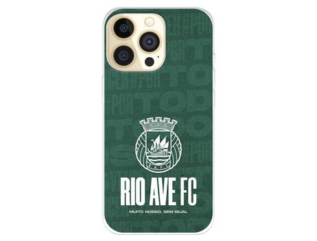 Funda para iPhone 14 Pro del Rio Ave FC Escudo Blanco - Licencia Oficial Rio Ave FC