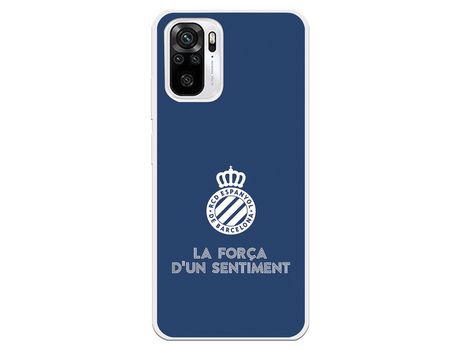 Funda para Xiaomi Redmi Note 10 del RCD Espanyol Escudo Fondo Azul Escudo Fondo Azul - Licencia Oficial RCD Espanyol