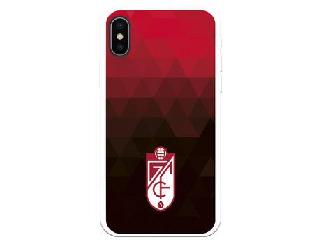 Funda para iPhone X del Granada CF Escudo - Fondo Rojo y Negro Escudo - Fondo Rojo y Negro - Licencia Oficial Granada CF