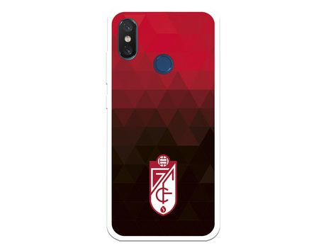 Funda para Xiaomi Mi 8 del Granada CF Escudo - Fondo Rojo y Negro Escudo - Fondo Rojo y Negro - Licencia Oficial Granada CF
