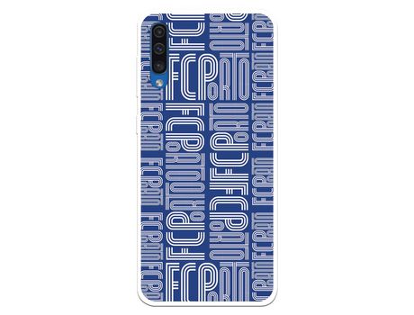 Funda para Samsung Galaxy A50 del Futebol Club Oporto Nombre Fondo Azul - Licencia Oficial Futebol Club Oporto