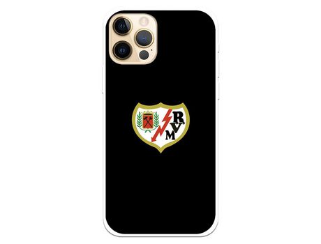 Funda para iPhone 12 del Rayo Vallecano Escudo Fondo Negro - Licencia Oficial Rayo Vallecano
