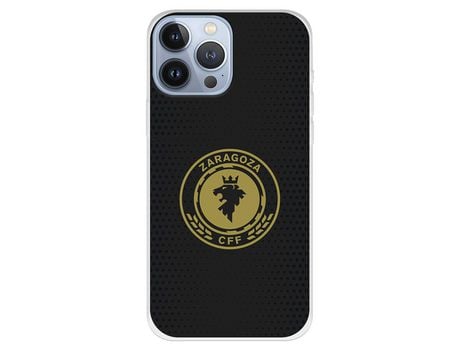 Funda para iPhone 13 Pro Max del Zaragoza CF Femenino Escudo Fondo Negro - Licencia Oficial Zaragoza CF Femenino