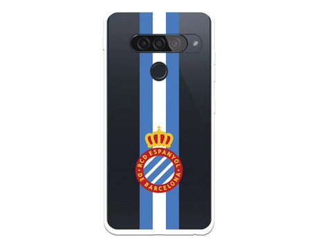 Funda para LG G8s ThinQ del RCD Espanyol Escudo Albiceleste Escudo Albiceleste - Licencia Oficial RCD Espanyol