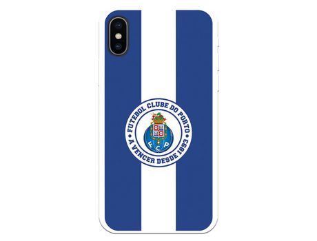 Funda para iPhone X del Futebol Club Oporto Escudo Rayas Azul y blanco - Licencia Oficial Futebol Club Oporto