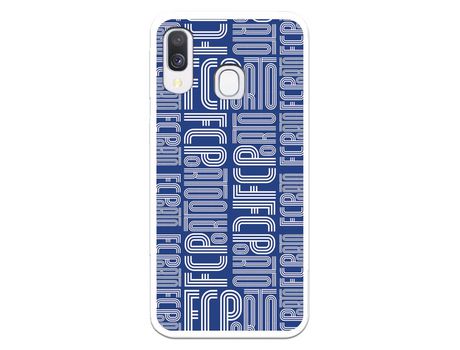 Funda para Samsung Galaxy A40 del Futebol Club Oporto Nombre Fondo Azul - Licencia Oficial Futebol Club Oporto