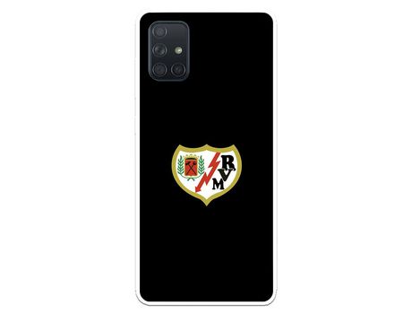 Funda para Samsung Galaxy A71 del Rayo Vallecano Escudo Fondo Negro - Licencia Oficial Rayo Vallecano