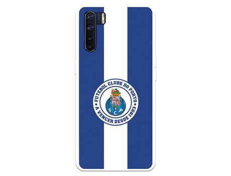 Funda para Oppo A91 del Futebol Club Oporto Escudo Rayas Azul y blanco - Licencia Oficial Futebol Club Oporto