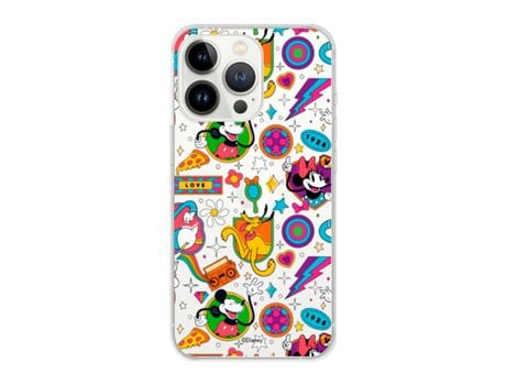 Funda para iPhone 13 Pro Oficial de Disney Mickey y Minnie Patron Retro Premium - Clássicos Disney