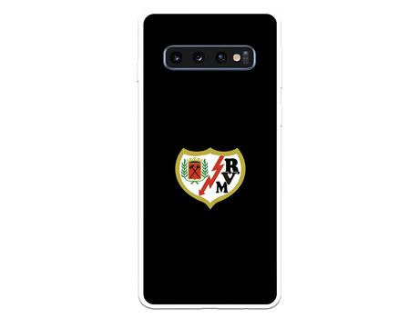 Funda para Samsung Galaxy S10 Plus del Rayo Vallecano Escudo Fondo Negro - Licencia Oficial Rayo Vallecano