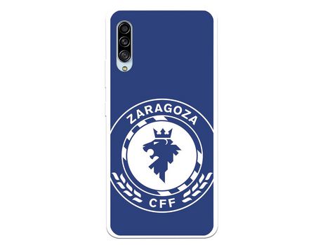 Funda para Samsung Galaxy A90 5G del Zaragoza CF Femenino Escudo Grande Fondo Azul - Licencia Oficial Zaragoza CF Femenino