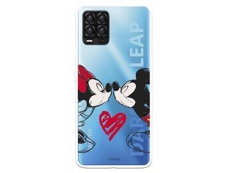Funda para Realme 8 Oficial de Disney Mickey y Minnie Beso - Clássicos Disney