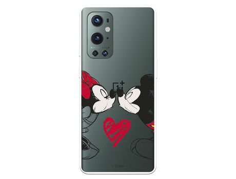 Funda para OnePlus 9 Pro Oficial de Disney Mickey y Minnie Beso - Clássicos Disney