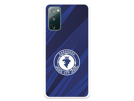 Funda para Samsung Galaxy S20 FE del Zaragoza CF Femenino Escudo Fondo Azul-Negro - Licencia Oficial Zaragoza CF Femenino