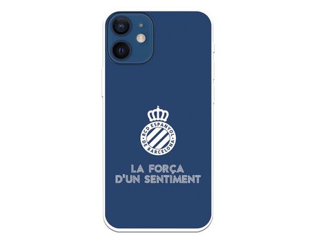 Funda para iPhone 12 Mini del RCD Espanyol Escudo Fondo Azul Escudo Fondo Azul - Licencia Oficial RCD Espanyol