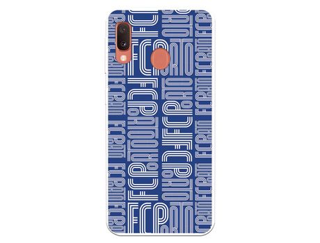 Funda para Samsung Galaxy A20e del Futebol Club Oporto Nombre Fondo Azul - Licencia Oficial Futebol Club Oporto