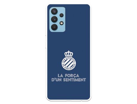 Funda para Samsung Galaxy A32 4G del RCD Espanyol Escudo Fondo Azul Escudo Fondo Azul - Licencia Oficial RCD Espanyol