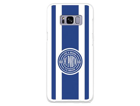Funda para Samsung Galaxy S8 del Futebol Club Oporto Escudo Escudo y Rayas - Licencia Oficial Futebol Club Oporto