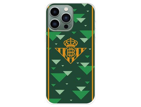 Funda para iPhone 14 Pro Max del Real Betis Balompié Escudo Amarillo Fondo Verde - Licencia Oficial Real Betis Balompié
