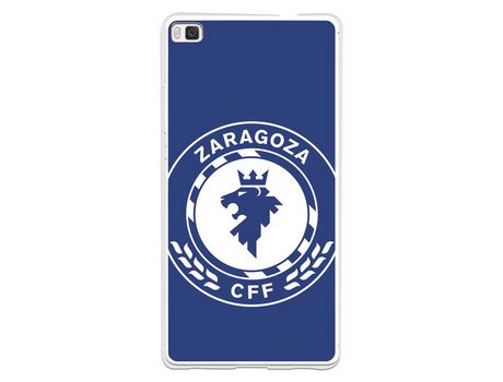 Funda para Huawei P8 del Zaragoza CF Femenino Escudo Grande Fondo Azul - Licencia Oficial Zaragoza CF Femenino