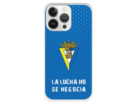 Funda para iPhone 13 Pro del Cádiz La Lucha No Se Negocia - Licencia Oficial Cádiz CF