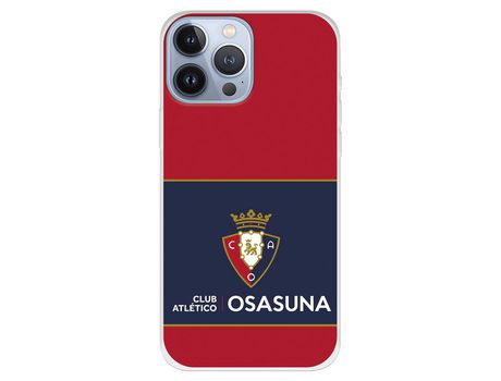 Funda para iPhone 13 Pro Max del Osasuna Escudo Fondo Rojo y azul - Licencia Oficial CA Osasuna