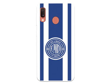 Funda para Samsung Galaxy A20e del Futebol Club Oporto Escudo Escudo y Rayas - Licencia Oficial Futebol Club Oporto