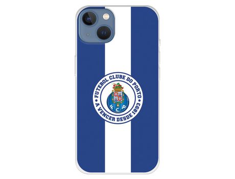 Funda para iPhone 13 del Futebol Club Oporto Escudo Rayas Azul y blanco - Licencia Oficial Futebol Club Oporto