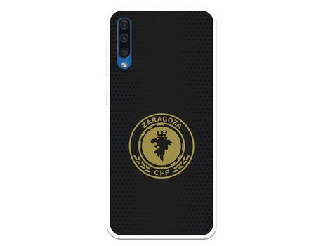 Funda para Samsung Galaxy A50 del Zaragoza CF Femenino Escudo Fondo Negro - Licencia Oficial Zaragoza CF Femenino